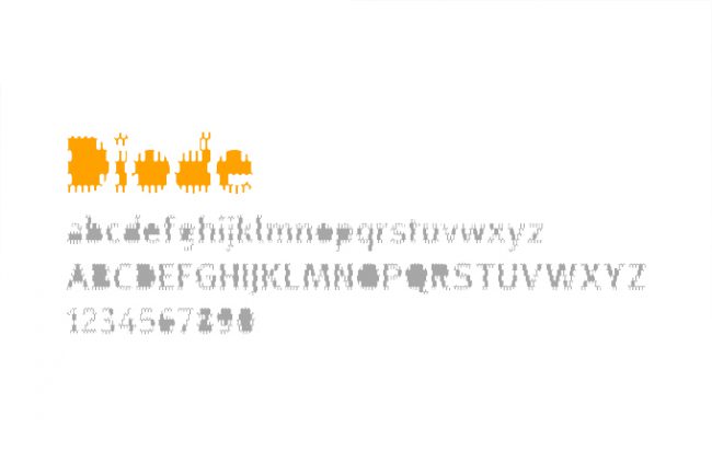 Typography or custom font design sample