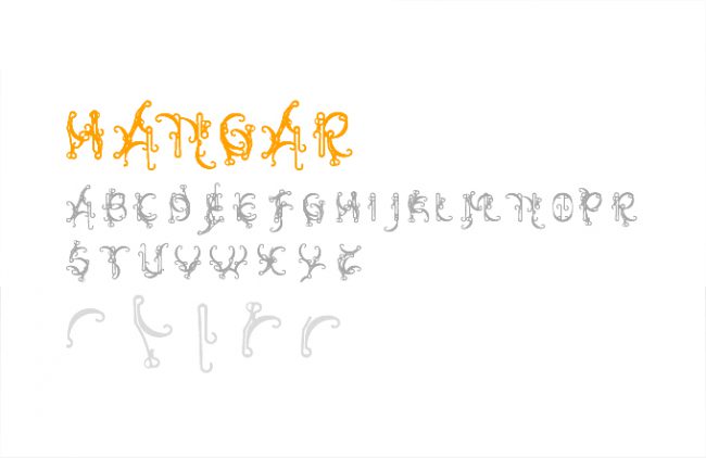 Typography or custom font design sample