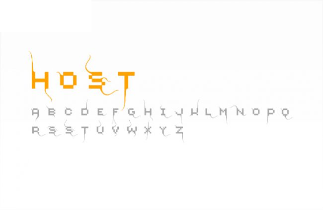 Typography or custom font design sample